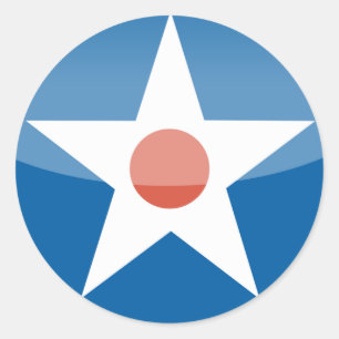Sticker Rond U.S.A. Retro