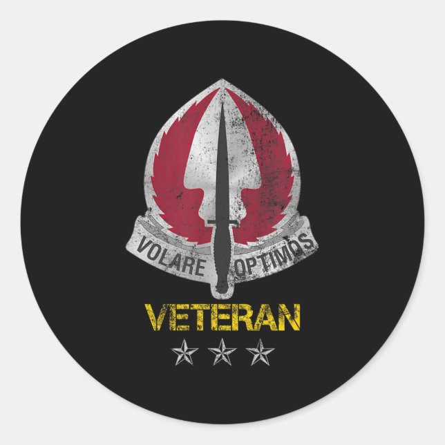 Sticker Rond U.s Special Operations Aviation Command Veteran Ve (Devant)