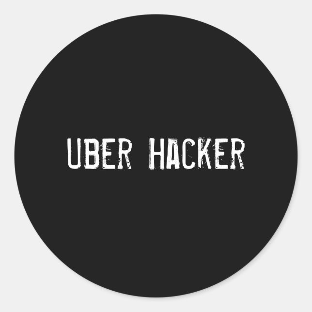 Sticker Rond Uber Hacker (Devant)