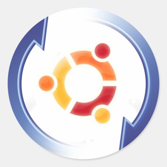Sticker Rond ubuntu-update (Devant)