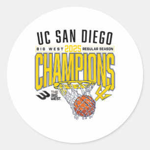 Sticker Rond Uc San Diego Tretons 2025 Saison Régulière Basketb