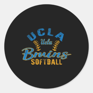 Sticker Rond Ucla Bruins Softball Vintage Officiellement Sous L