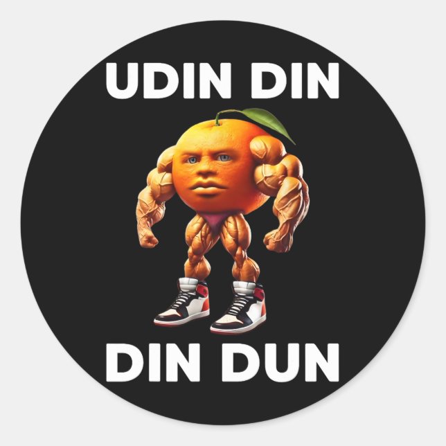 Sticker Rond Udin Din Din Dun Italien Brainrot Meme Udindind (Devant)