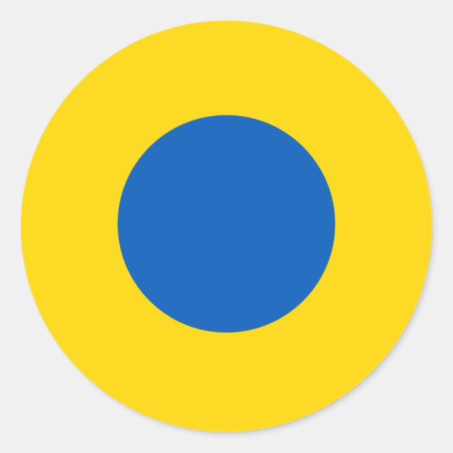 Sticker Rond Ukraine drapeau pays symbole rond rond rond rond c (Devant)