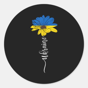 Sticker Rond Ukraine Drapeau soutien ukrainien Ukraine