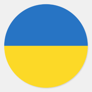 Sticker Rond Ukraine - Drapeau ukrainien