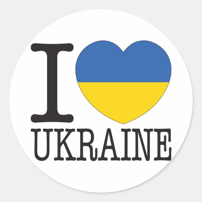Sticker Rond Ukraine Love v2 (Devant)