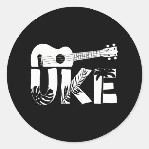 Sticker Rond Ukulele Uke Uke