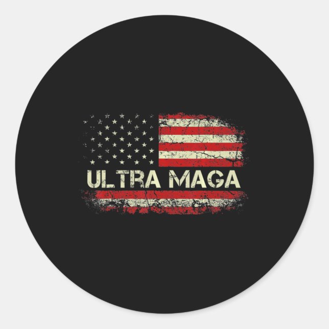 Sticker Rond Ultra Maga Fière Ultra Maga  (Devant)