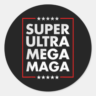 Sticker Rond Ultra Mega Maga Trump partisan libéral Républicain