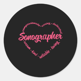 Sticker Rond Ultrasound Sonographer Tech Sonographie Ct Scan