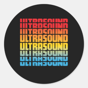 Sticker Rond Ultrasound Tech Sonographe Radiologie Sonographie 