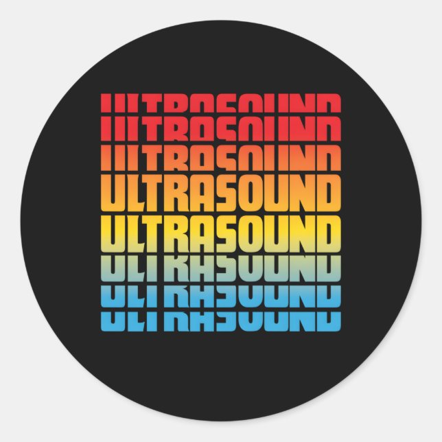 Sticker Rond Ultrasound Tech Sonographe Radiologie Sonographie  (Devant)