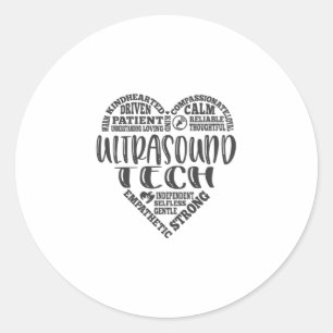 Sticker Rond Ultrasound tech, Sonographer, UT life