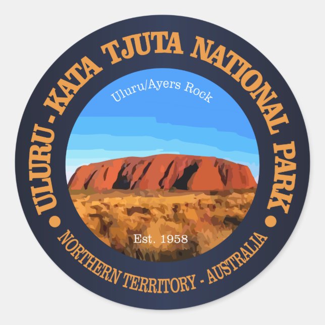 Sticker Rond Uluru - Parc national de Kata Tjuta (Devant)