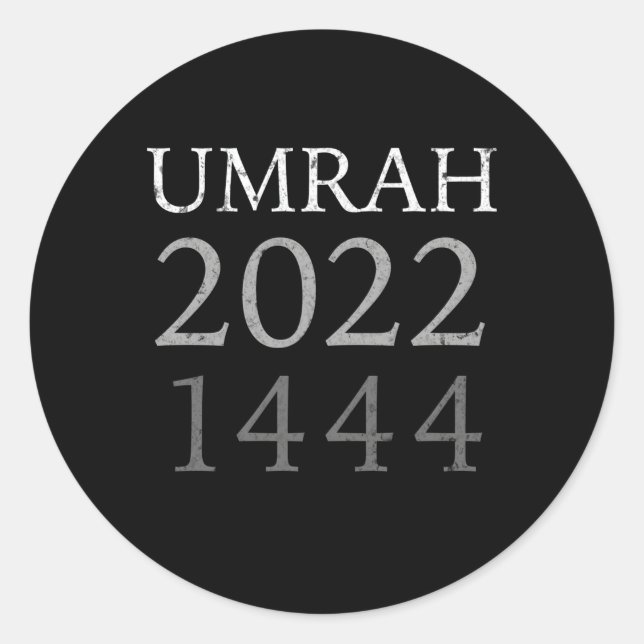 Sticker Rond Umrah 2022 Pour Et Famille 1444H (Devant)