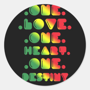 STICKER ROND UN AMOUR, UN COEUR, UN DESTIN.