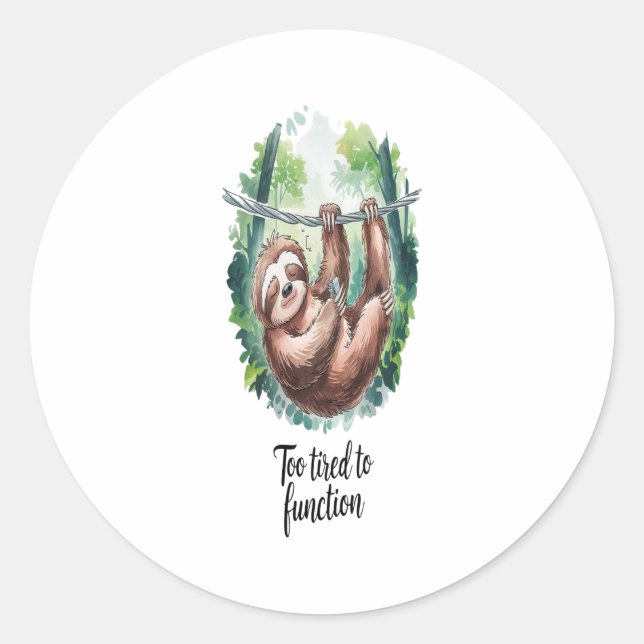 Sticker Rond Un animal sauvage fainéant (Devant)