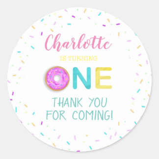 Sticker Rond UN anniversaire de beignet