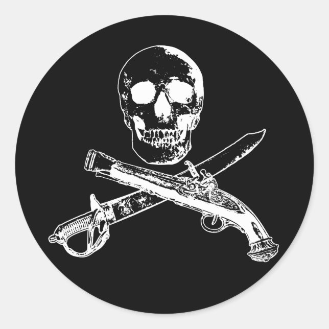 Sticker Rond Un bâton de Pirates Life_3 (Devant)