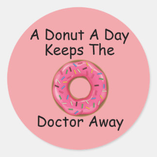 Sticker Rond Un beignet par jour