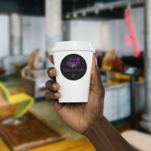 Un café éffrayant, purple Halloween business Clas