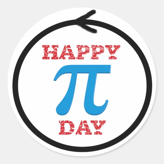 Sticker Rond Un cercle parfait pour Pi Day (Devant)