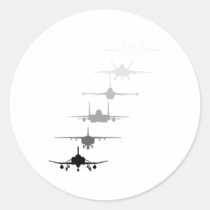 Sticker Rond Un chasseur de la Force aérienne lance un F-4 F-11