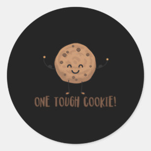Sticker Rond Un Cookie Chocolate Cookie Avec Muscle