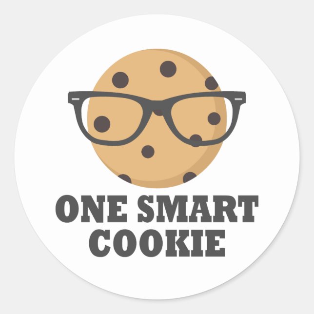 Sticker Rond Un cookie intelligent (Devant)