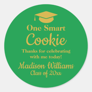 Sticker Rond Un cookie intelligent de fin d'études À emporter F