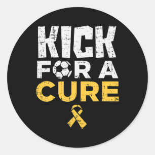 Sticker Rond Un Coup De Pouce Pour Un Football Cure Sensibilisa
