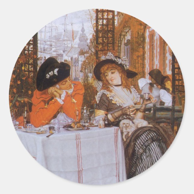 Sticker Rond Un Déjeuner par James Tissot (Devant)