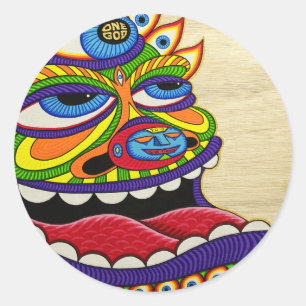 Sticker Rond Un Dieu