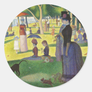 Sticker Rond Un dimanche à La Grande Jatte par Georges Seurat