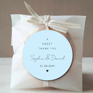 Sticker Rond Un doux remerciement Cadeau de mariage Remerciemen