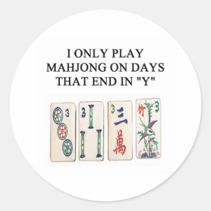Sticker Rond un drôle de mahjong
