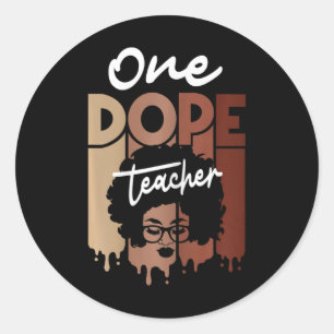 Sticker Rond Un enseignant de drogue Magie noire enseignant his