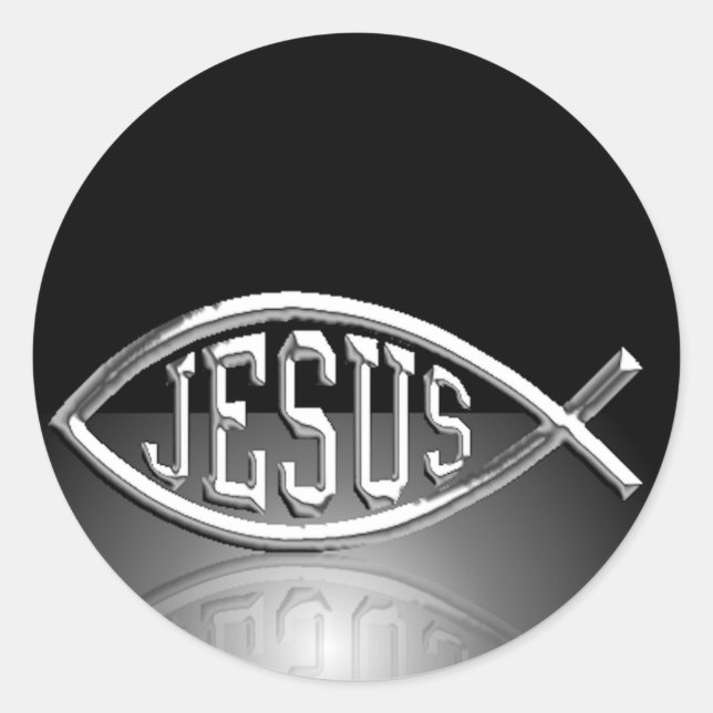 Sticker Rond Un Fisher D'Hommes (Devant)