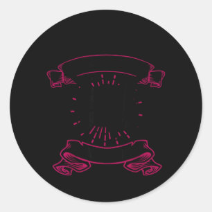 Sticker Rond Un guerrier de méningiome, soutien de méningiome,