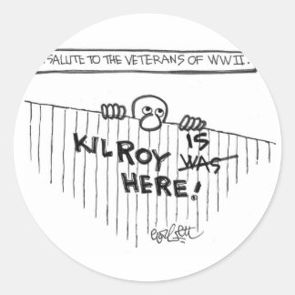 Sticker Rond Un hommage aux vétérans des 2ÈME GUERRE MONDIALE (