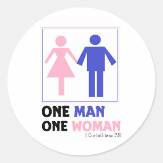 Sticker Rond Un homme une femme
