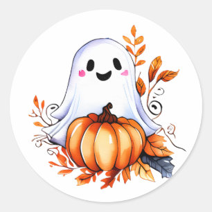 Sticker Rond Un joli fantôme d'Halloween