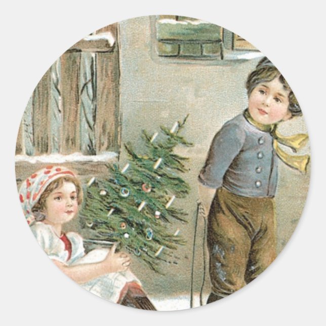 Sticker Rond Un Joyeux Noël pour toi ! (Devant)