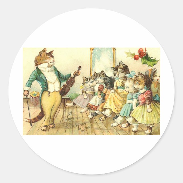 Sticker Rond Un joyeux Noël pour vous (Devant)