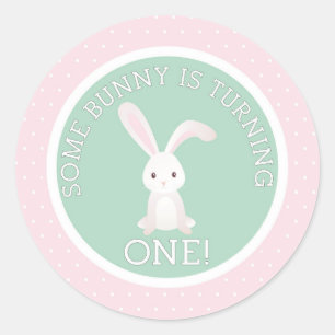 Sticker Rond Un lapin en tourne un !