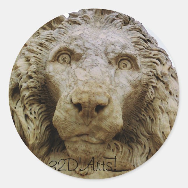 Sticker Rond Un lion Massa (Devant)