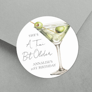 Sticker Rond Un Martini Un Tout Petit Peu Plus Vieux Pour Mon A