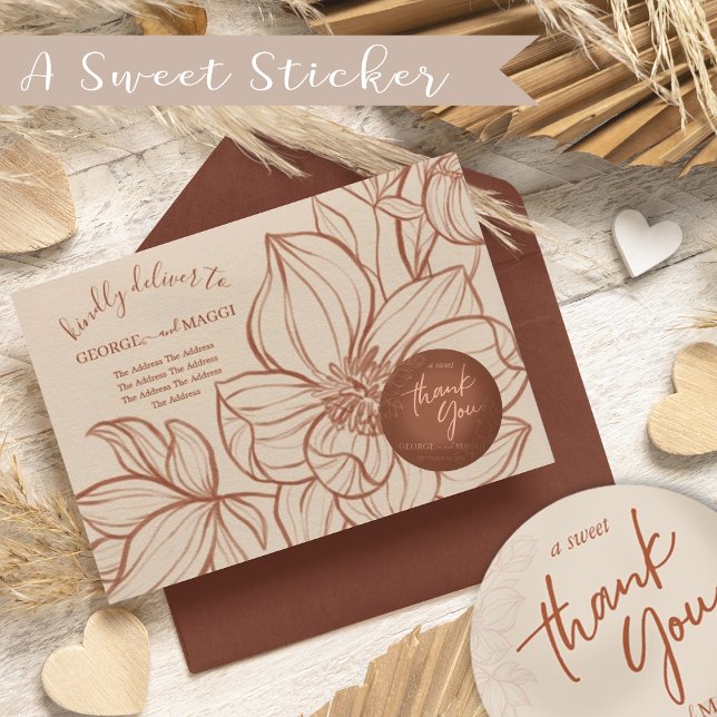 Sticker Rond un Merci doux (a Sweet Thank You Classic Round Sticker)