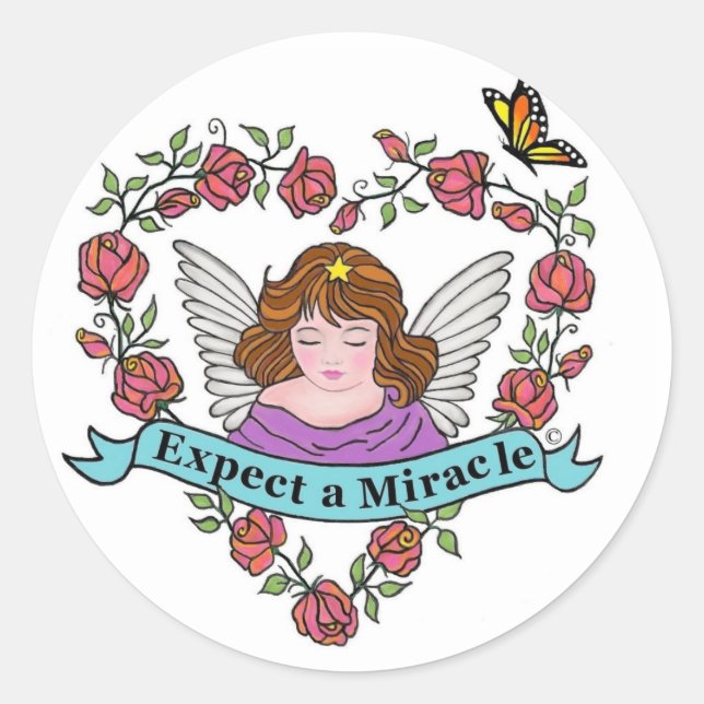 Sticker Rond Un miracle (Devant)
